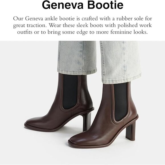 Coach Womens Geneva Leather Bootie Size 7 in Maple Leather New NWOB Boots $295 - Picture 2 of 8